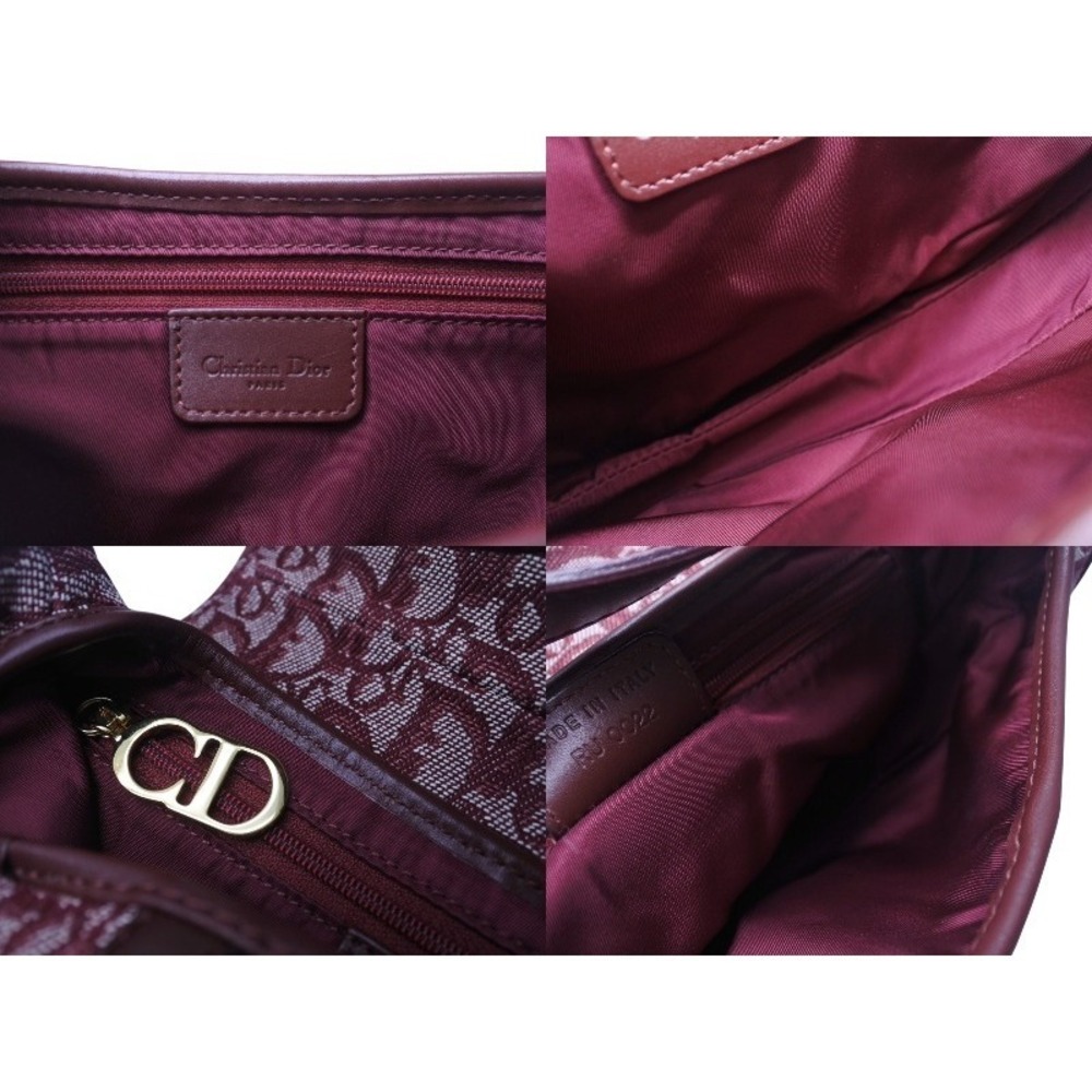 Christian Dior Saddle Bag Galliano era Trotter Leather Red - Picture 10 of 10